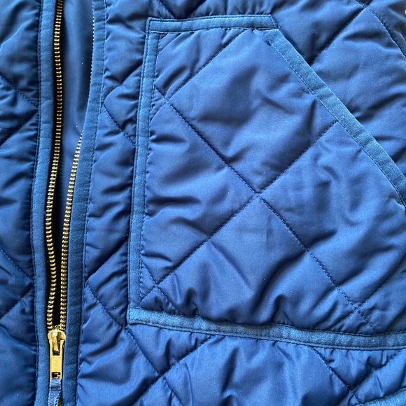 J Crew XS Dark Blue / Navy Quilted Vest - Picture 3 of 7
